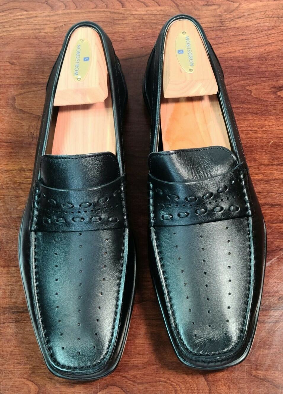 Taryn Rose Abram Delphy Neron Black Slip On Loafer Men's Size 10, New With Box